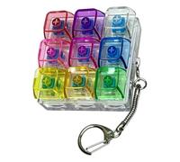 Keyboard Clicker Fidget - 9-in-1 Sensory Button Gadget, Stress Reliever Key Tool with LED Lighting, Premium Tactile Material, Aesthetic Small Style, for Classroom School and Work