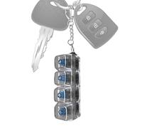 Keyboard Clicker Fidget - Jouet sensoriel à 4 touches avec lumière LED | Porte-clés à interrupteur mécanique, outil de soulagement de la pression du bout des doigts pour adultes, jouet bureau d'école,