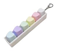 Keyboard Clicker Keychain Fidget - Mechanical Blue Switch Backpack Ornament for Programmers & Students, Tactile Key Button Pendant for Wallets & Bags, Stress Relief Desktop Gadget