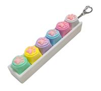 Keyboard Clicker Keychain Fidget - Mechanical Blue Switch Backpack Ornament for Programmers & Students, Tactile Key Button Pendant for Wallets & Bags, Stress Relief Desktop Gadget