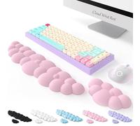 Keyboard Cloud Lot de 2 repose-poignets en mousse à mémoire de forme haute densité pour clavier ergonomique pour soulager la douleur pour bureau/ordinateur/ordinateur portable/jeux/Mac Rose