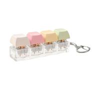 Keyboard Fidget - ABS 8x2x2.5cm | Stress Reduction Fingertip Button Quiet Key Clicker Fidget Toy Keychain | Anti Stress Sensory Toy for Students Adults School Travel Office Use