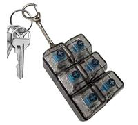 Keyboard Fidget Clicker | 6-Button Sensory Light Up | Fidget Toy Keyboard Key Clicker | for Kids Teens Home Office School Classroom Travel Commuting