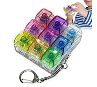 Keyboard Fidget Clicker - 9 in 1 Mechanical Sensory Button Clicker with Light | Stress Relief Sensory Toy Portable Quiet Design for Focus, School, Work, Travel, Home Or Office
