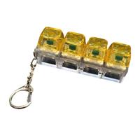 Keyboard Fidget Clicker - Transparent Portable Realistic Clicker | Fidget Toy Keycap Switch for Adults Kids, Boy for Family Travel, Backpack Offices Features, School Home Usage