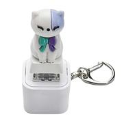 Keyboard Fidget Keychain | LED Lights Rechargeable Portable Charm | Cat Fidget Toy Keychain | for Kids Boy Girl Family Travel Backpack Offices School