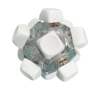 Keyboard Fidget Toy - 2.83 inch LED Clicker Keyboard | PP Desk Game Toy - Compact Tactile Stress Relief Ball with Built in Battery 55g Ideal for Office Home Fun