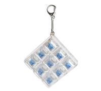 Keyboard Fidget Toy - 9 in 1 Button Keychain with Light | Multi-Button Keyboard Fidgets for Women Men Kids Adults Stocking Stuffers Classroom Christmas Prizes Party School , 2.28x2.28x1.1 inches