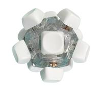 Keyboard Fidget Toy - Ball Shaped 12 Key Sensory Game, Key Clicker Fidget with LED Lights, Stress Relief Desk Gadget for Adults, Office Fun, Christmas Stocking Stuffers, Focus Booster