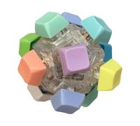 Keyboard Fidget Toy - Ball Shaped 12 Key Sensory Game, Key Clicker Fidget with LED Lights, Stress Relief Desk Gadget for Adults, Office Fun, Christmas Stocking Stuffers, Focus Booster