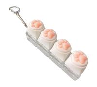 Keyboard Fidget Toy, Cat Paw Keychain, Stress Relief Accessory with Fun Design, Office Desk Tool with Portable Style, 2.95x0.79x1.18 inches Student Gadget, Novelty Keycap Charm for Kids Adults School