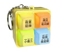 Keyboard Fidget Toy - LED Lights Clicker Charm, Humorous Sound Keychain, Mini Keyboard Stress Relief Gadget with Bright Color LEDs, Portable Keychain Fidget, Backpack Office School Home Social Fun