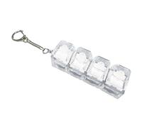 Keyboard Fidget Toy - Silent Click Keyboard Ornament, Mini Bag Charm with LED Light, Sturdy Key Chain, Tactile Fidget Keychain, Portable Calming Toy for Programmers Students Office Travel