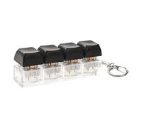 Keyboard Fidget Toy - Stress Relief Buttons, Quiet Key Clicker with Fingertips, Portable Keychain, Sensory Tool, Mini Fidget for Students and Adults in Classroom Travel Workplace School Rewards