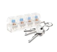 Keyboard Fidget Toy - Stress Relief Fingertip Button, Quiet Key Clicker with Sturdy Design, Fidget Toy Keychain, Adult Kids Student Desk Accessory, Classroom School Travel Workplace Stress Reducer