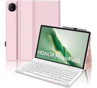Keyboard for Honor Magic Pad 2 12.3 Inch 2024, Honor Magic Pad 2 Case with French AZERTY Detachable Magnetic Bluetooth Keyboard for Honor Magic Pad 2 12.3 Inch 2024 Tablet, Pink