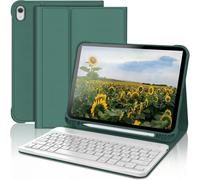 Keyboard for iPad 10/11th Generation 2022/2025, AZERTY Wireless Bluetooth Keyboard, Case with Pencil Holder for iPad 10th Gen/A16 (10.9''/11'') - Green