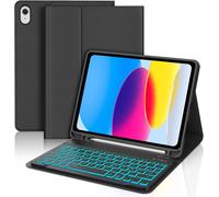 Keyboard for iPad 10th Generation 10.9 Inch 2022/11 EME Generation 2025 11 Inch A16 with Backlight, Keyboard Case for iPad 10 2022 Magnetic Removable AZERTY French Bluetooth, Black