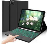 Keyboard for iPad Air 11 Inch 2024/2025 (M2/M3)/Air 5th/4th 10.9 Inch with Touchpad/Backlit, Keyboard Cover for iPad Pro 11 Inch 4/3/2/1 Gen, French AZERTY Magnetic Keyboard, Black