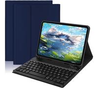 Keyboard for iPad Air 11 Inch 2024/2025 (M2/M3)/Air 5th/4th Generation 10.9 Inch, Keyboard Case for iPad Pro 11 Inch 4/3/2/1 Gen, French AZERTY Detachable Magnetic Bluetooth Keyboard Dark Blue