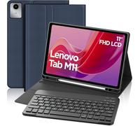 Keyboard for Lenovo Tab M11 11 Inch 2024, AZERTY French Wireless Bluetooth Keyboard, Smart Cover for Lenovo Tab M11 Tablet TB-330XU/330FU ¿ Dark Blue