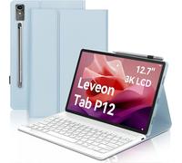 Keyboard for Lenovo Tab P12 Pro 12.7"", Keyboard Case for Lenovo P12 2023, Italian Magnetic Bluetooth Smart Keyboard Cover for Lenovo P12 Pro Tablet 12.7 Inch (TB370FU), Light Blue