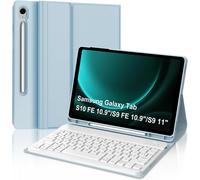 Keyboard for Samsung Galaxy Tab S10 FE 2025/S9 FE 10.9""/S9 11"" 2023, Keyboard Case for Samsung Tab S9 FE 2023 Bluetooth Magnetic Detachable French AZERTY Layout Blue