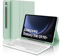 Keyboard For Samsung Tab S9 Fe Plus/ S9 Fe+ 12.4 Inches, Galaxy Tab Fe+ 12.4 Inch 2023, French Azerty Detachable Magnetic Keyboard For Samsung Tab S9 Fe+ 12.4 Inch 2023, Light Green