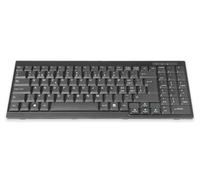 DIGITUS Clavier KVM - Remplacement pour DS-72210 / DS-72211 - Disposition Suisse - Pièce de Rechange ou kit de Mise à Niveau pour Consoles KVM LCD - Connecteur spécifique à l'appareil - Noir