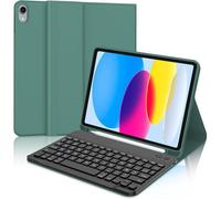 Keyboard iPad 10th Generation/A16 11 EME Generation 2024/2025, AZERTY French Bluetooth Detachable Keyboard for iPad A16 11/10 Generation, Dark Green