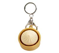 Keyboard Keychain Fidget - Clicker Toy Bun Shape, Typing Button Charm for Stress Relief, Portable Gadget with Fun Clicking, Desk Accessory, Novelty Keychain for Classroom Play and Travel Games