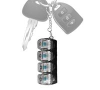 Keyboard Keychain Fidget Toy, 4 Key Light Up Sensory Gadget, Portable Stress Relief And Focus Tool For Adults Kids, Fun Sensory Stimulation For Classroom School Desk Office Home Travel