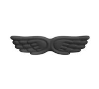 Keyboard Mouse Wrist Rest Angel Wing Memory Foam Pad Set Support Ergonomic Non-Slip For Computer Laptop Easy Typing Repose-poignet bureau(Black Long)