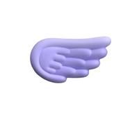 Keyboard Mouse Wrist Rest Angel Wing Memory Foam Pad Set Support Ergonomic Non-Slip For Office PC Laptop Easy Typing Repose-poignet bureau(Purple Short)