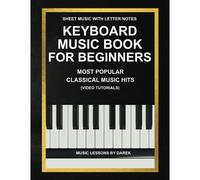 Keyboard Music Book For Beginners: Sheet Music With Letter Notes Most Popular Classical Music Hits