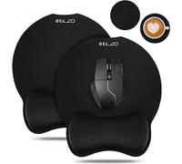 Keyboard Pad and Mouse Pad with Wrist Rest Support Cushion in Soft Memory Foam,Non-Slip Rubber and Ergonomic Design for PC