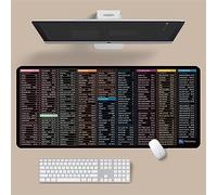 Keyboard Shortcuts Mouse Mat, Super Large Anti- Slip Keyboard Pad, Anti-Slip Extended Computer Gaming Mouse Pad Keyboard, with Office Software, Comfortable Gaming Mouse Mat (Typ1,80 * 30 * 0.3CM)