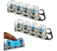 Keyboard Toy, Stress Relieving Toy, 4 Buttons Keyboard Clicks, Anti-Stress Fun Keychain Fidget Toys Clicks with LED Lights, Decompression Keyboards Fingers Clickers Toys Stress Relief，，