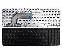 Keyboards4Laptops Allemande Noir Cadre Noir Clavier pour Ordinateur Portable (PC) de Remplacement Compatible avec HP Pavilion 15-N280US