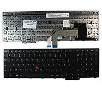 Keyboards4Laptops Française avec Aiguille Noir Cadre Noir Windows 8 Clavier pour Ordinateur Portable (PC) de Remplacement Compatible avec Lenovo Thinkpad E555