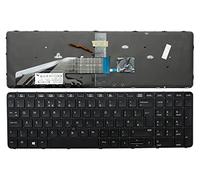Keyboards4Laptops Royaume-Uni avec Aiguille Noir Cadre Rétro-éclairé Noir Clavier pour Ordinateur Portable (PC) de Remplacement Compatible avec HP 9Z.NCGBV.10U