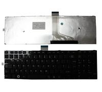Keyboards4Laptops Royaume-Uni Noir Brillant Cadre Noir Clavier pour Ordinateur Portable (PC) de Remplacement Compatible avec Toshiba Satellite C55-A-1D1