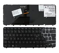 Keyboards4Laptops Royaume-Uni Noir Brillant Cadre Rétro-éclairé Noir Clavier pour Ordinateur Portable (PC) de Remplacement Compatible avec HP Folio 13-1020ea