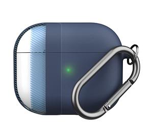 Keybudz Coque Hybride pour AirPods 3 avec Porte-clés Compatible avec AirPod Pro (Bleu)