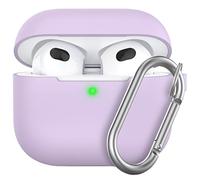 Keybudz Elevate Étui de Protection avec Mousqueton pour Apple AirPods 3 Lilas