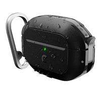 KeyBudz Étui pour AirPods Pro avec verrou - Coque entièrement étanche pour AirPods Pro 2e génération avec porte-clés, protection robuste, coque de protection rigide et mousqueton pour un voyage facile