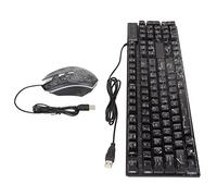 Keycap de Clavier Liquide, Conception de Drain de Sensation MéCanique Combinaison de Souris de Clavier USB CaractèRe Transparent pour la Maison pour Les Jeux de Bureau