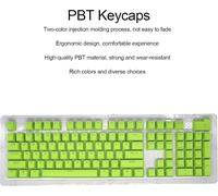 Keycap Keycaps,PBT Ergonomic Design Oil Resistant Colorful 108 Keys Video Game with Extractor for Mechanical Gaming Keyboard (Green)
