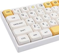 Keycaps,137 PBT Dye-Sublimation Japanese XDA Mechanical Gaming Keyboard Profile 61/64/68/74/84/87/96/980/104/108 (Honey and Milk)