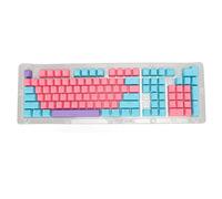 Keycaps de clavier PBT, 108 coches, combinaison de bricolage, ergonomique, hauteur OEM, finition mate, injection de deux couleurs, transmission pour les claviers mécaniques (Pink Blue Purple)